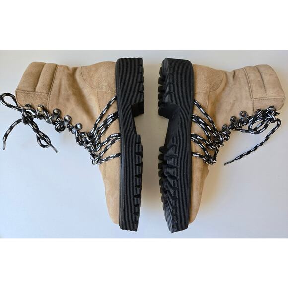 Freda Salvador NEW Claudia Leather Lace Up Combat Platform Lug Boots Women Sz 7 - Picture 9 of 12